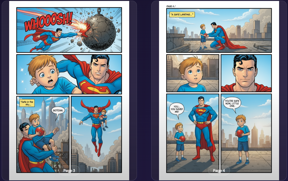 Story Sonnet Preview - AI-generated comic book example